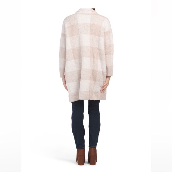 🎉LAST CHANCE🎉H HALSTON Buffalo Check Collar Cardigan With Pockets - Picture 3 of 11